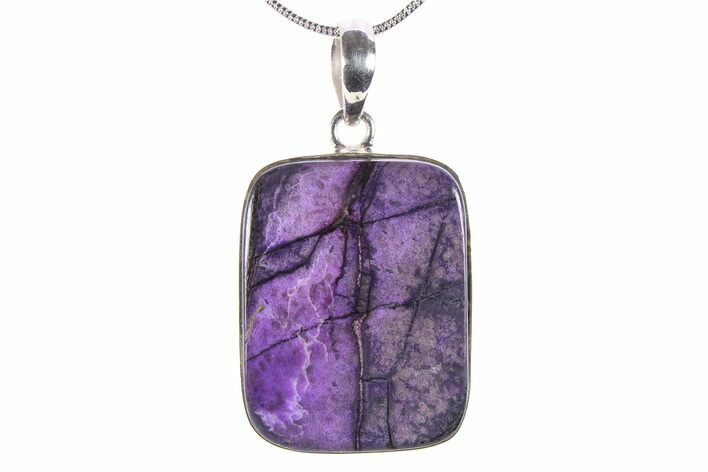 Polished Sugilite Pendant (Necklace) - Sterling Silver #382732